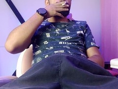 Rodri gets off while smoking and watching porn with his favorite sex toys