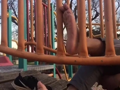 Barefoot Public Playtime - Having Fun With My Bare Feet In Public