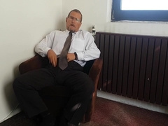 Stripping And Cumming In A Suit: A Dilf Slave Story