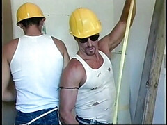 Handsome workers want to get a break