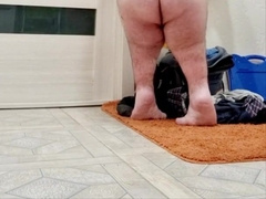 Midget after bathroom