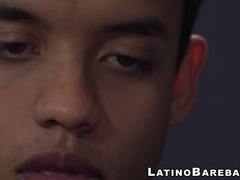 Handsome Latino Giorgio stuffs his ass while a dildo while jerking off