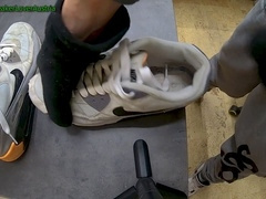 Nike, toe fuck, gay trashed shoes