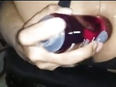 Annebelles getting fucked dildo watched by daddy