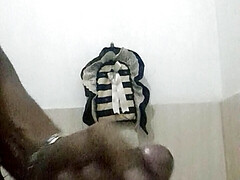 Masturbation in the bathroom while you work