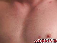 Well-built younger guy masturbates watching porn and cums