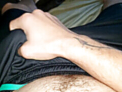 At work, huge cock, masterbation