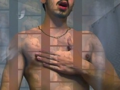 Muscular men, self-pleasure, live camera