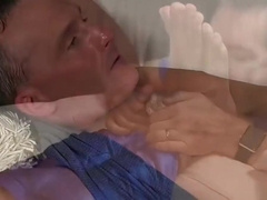 Mature dude Sebastian tied up for feet licking and sucking