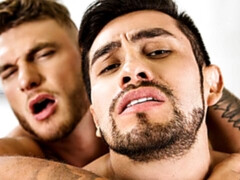 Snappy dressers William Seed and Derek Allan fuck at the office