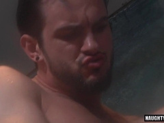 Watch this big-dicked guy give a sloppy BJ and a cumshot to his lucky pal