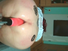 Shemale Slut Selenas Juicy Ass Fucked By Red Machine Dildo - Anal Toys