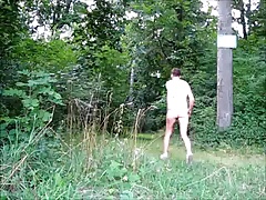 Nude walk in the woods 1