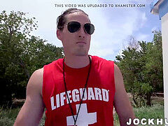 hardcore barebacking after deepthroating spunk-pump outdoor in the Sun