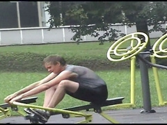 Twink in public, inexperienced, gay