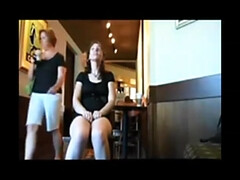 Mummy flashing vagina in hotel hall PublicFlashing
