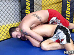 athletic jocks Cliff Jensen and Steven Daigle butttear up fuck