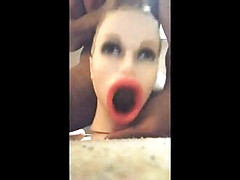 Grabbing her hair and throat orgasm