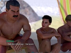 Amateur gay hunk with a big cock gives a wild ride to a young twink