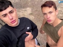 Cruising with step-brother leads to unexpected hot encounter!