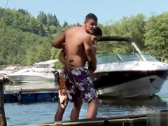 Muscle Step daddy oral sex with facial