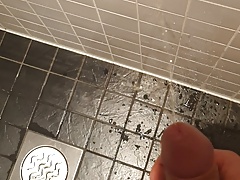Pissing with a hard cock