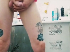 chole fields urinates blue sweat trousers