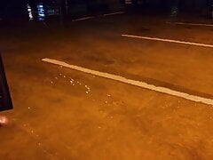 Risky! Almost caught jerk off on public street