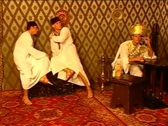 Sexy lover boys nailing ass in palace