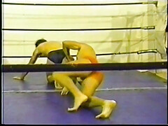 Fit studs wrestle naked at the gym