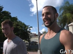 Watch as this guy gets down and dirty with two hot babes