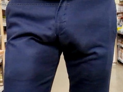 Gigantic public swelling. Fresh trousers for Demonstrating off and freeballing