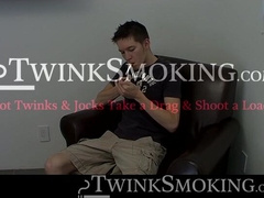 Tattooed skinny Ryan Connors pulled out his cock and gave it a gentle massaged