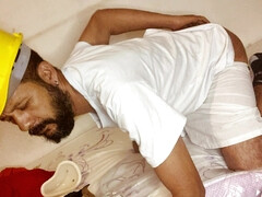 Cumming on white shorts