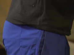 Dicksucking stud dominated during bondage