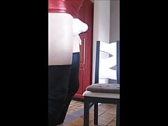 COCK AND ASS BEFORE TOYING ASSHOLE WITH BIG BLACK DILDO