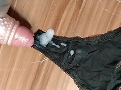 magic wand cock attachment cum on dirty panty