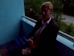 Gay blowjob, masturbation, public blowjob