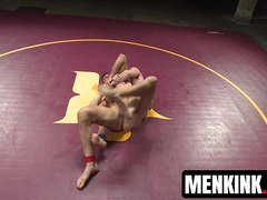 Ripped Mitch Vaughn takes down Beau Reed in naked wrestling