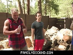 Little Twink Stepson Threesome With Grandpa And Stepdad