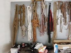 Tiny blonde twink tied up for naughty hot wax torment