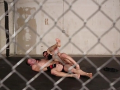 Trying to submit him after having a match in the cage