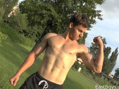 Dylan working out to keep himself in perfect shape