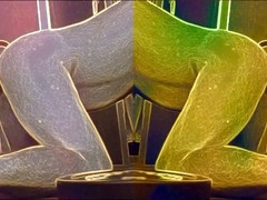 Mind-blowing orgasm after intense dildo action