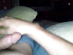 Jerking my big dick for the first time