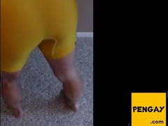 Dad jacks off in a wrestling singlet 6