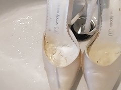 Pissed on her wedding shoes