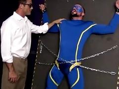 blue superhero milked