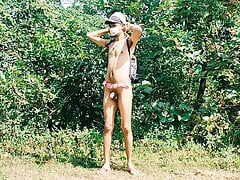 Daddy nude walk in public outdoor sexy ass