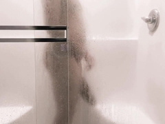 Toying with my Monster Knob in the Bathroom